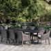 Orren Ellis Luebbert 9 Piece Outdoor Dining Set w/ Cushions Wicker/Rattan | 29 H x 75 W x 33.4 D in | Wayfair ORNE6524 43382327