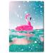 Oliver Gal Pink Flamingo Fun - Floater Frame Graphic Art on Canvas in White | 36 H x 24 W x 1.5 D in | Wayfair 28999_24x36_CANV_XHD