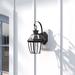 Birch Lane™ Menlow Beveled Glass Outdoor Wall Lantern Glass in Black | 14 H x 7.75 W x 7.5 D in | Wayfair A723743F618C4E94959A35D658D4BD38