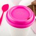 Restaurantware Restpresso Coffee Cup Lid Basic Plastic Disposable Straws & Drink Accessories in Pink | Wayfair RWA0328HP