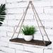 Ophelia & Co. Mcspadden 2 Piece Triangle Solid Wood Floating Shelf Wood in Brown | 25.5 H x 17 W x 5.2 D in | Wayfair