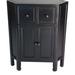 Red Barrel Studio® Erentraud 2 Door Corner Accent Cabinet Wood in Black/Brown | 34 H x 20 W x 20 D in | Wayfair 300B3868EE404B2E84421113774417F2