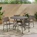 Bloomsbury Market Licola Traditional 5 Piece Outdoor Dining Set Metal | 30 H x 47.75 W x 47.75 D in | Wayfair 322F966FD427437F981A5B322EF9C824