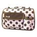 Tucker Murphy Pet™ Flynn Polka-Dot Pet Carrier Polyester in Brown/Pink | 9.8 H x 16 W x 10.2 D in | Wayfair 1687424401854981994FB96B4FED0C63