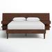 AllModern Vesta Bedframe w/ 2 Attached Nightstands Wood in Brown | 38.5 H x 107 W x 86.75 D in | Wayfair 62FA672C75C84C05ABDD6D4BB5E8FE75