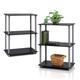 Isabelle & Max™ Curtis Etagere Bookcase Plastic in Gray/Black | 29.6 H x 23.6 W x 11.4 D in | Wayfair 1836485CED244EA6B231A96281C71D87