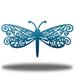 Rosalind Wheeler Loftis Dragonfly Metal in Green/Blue | 6 H x 12 W x 0.06 D in | Wayfair 3974C655989E483BB221218EA0F5E566