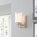 Willa Arlo™ Interiors Reeser 1 - Light Armed Sconce Glass/Metal in Gray | 8.75 H x 4.75 W x 4.75 D in | Wayfair C4B925431C714DCB8CA3805093E88A1C