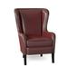 Wingback Chair - Bradington-Young Aurora 32" Wide Wingback Chair Genuine Leather/Fabric in Gray | 37 H x 32 W x 39 D in | Wayfair