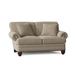 Canora Grey Ballester 65" Rolled Arm Loveseat w/ Reversible Cushions Wood/Velvet/Polyester/Other Performance Fabrics in Brown | Wayfair