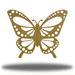 Gracie Oaks Roquemore Butterfly Metal in Yellow | 8 H x 8 W x 0.06 D in | Wayfair D3838CA5DF504826AD85767FB1F231AA