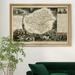 Trinx Atlas Nationale Illustre III - Picture Frame Graphic Art Print on Canvas Canvas, Solid Wood in Gray/Green | 30.5 H x 42.5 W x 1.5 D in | Wayfair