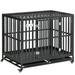 Tucker Murphy Pet™ Tucker Murphy™ Pet 45 Heavy Duty Dog Crate Kennel Pet Cage w/ Wheels For Portability in Black | Wayfair