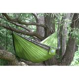 Arlmont & Co. Kylee Parachute Double Camping Hammock, Nylon in Blue | 2 H x 79 W x 128 D in | Wayfair 00F8D44B660C4161BF4521B37E32ED6F
