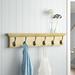 Lark Manor™ Angellique 6 - Hook Wall Mounted Coat Rack Wood/Metal in Yellow | 7.87 H x 39.37 W x 3.94 D in | Wayfair