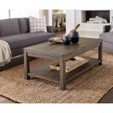 Birch Lane™ Alexandra Solid Wood Coffee Table Wood in Brown/Green | 20 H x 51 W x 30 D in | Wayfair 5957FD81074C48C9B14988FC5924C996