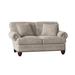 Canora Grey Ballester 65" Rolled Arm Loveseat w/ Reversible Cushions Wood/Velvet/Polyester/Other Performance Fabrics in Brown | Wayfair