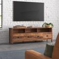 Steelside™ Hedy TV Stand for TVs up to 85" Wood in Brown | 24 H in | Wayfair BA0DEE81863747E383816AA3CCF60E83