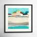 Joss & Main Coastal Village I by June Erica Vess- Picture Frame Painting Print on Paper in Blue/Gray/White | 41 H x 41 W x 1 D in | Wayfair