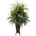 Bay Isle Home™ Pembroke 28" Artificial Foliage Plant in Planter Silk/Wood/Plastic in Brown | 50 H x 34 W x 32 D in | Wayfair BCHH9177 41969928