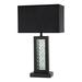 Everly Quinn 27.25" Table Lamp Glass/Metal/Fabric in Black | 27.25 H x 16 W x 9 D in | Wayfair B71B7DF8E9EB4286B0627C376B5E9A89