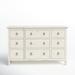 Birch Lane™ Levin 9 Drawer 66" W Dresser Wood in White | 41 H x 66 W x 19 D in | Wayfair 987040