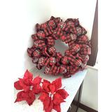 The Holiday Aisle® 24" Silk Wreath Silk in Black/Red | 24 H x 24 W x 5 D in | Wayfair 8F9B33A9D57249C486E9689F2EDA27AF