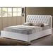 Wade Logan® Baiya Tufted Platform Bed Upholstered/Faux leather in White | 61.14 W x 87.72 D in | Wayfair FE633968E3E74B979192556EE78D6092