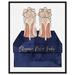 Rosdorf Park Elegance Never Fades Heels Navy Shoes - Print Canvas in White | 36 H x 30 W in | Wayfair EFB871F2C7B7484B90D2CCC32CE81536