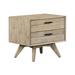 Corrigan Studio® Valkyries 2 - Drawer Nightstand Wood in Gray | 21 H x 24 W x 17 D in | Wayfair 11CA201F51CA423BA8F4A7D66DA457C3