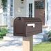 Arlmont & Co. Pittenger Post Mounted Mailbox Steel in Brown | 8.63 H x 20.25 W x 20.24 D in | Wayfair AAF8DE23A2B944308CDB63F761624593