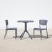 AllModern Farrah Square 2-Person Bistro Set Plastic in Gray/Black | 27.5" L x 27.5" W x 29.5" H | Outdoor Furniture | Wayfair