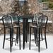 Latitude Run® Posey Round 4 - Person 35.25" Long Outdoor Dining Set Metal in Black | 35.25 W x 35.25 D in | Wayfair