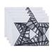 The Holiday Aisle® Star Mosaic Geometric Print 4 Piece Placemat Set Polyester in Gray | 18 W x 14 D in | Wayfair HLDY1422 30624934