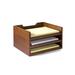 Darby Home Co Beaumys Stacking Wood Paper Organizers Wood in Brown | 8 H x 13.5 W x 11.5 D in | Wayfair DABY5431 39563836