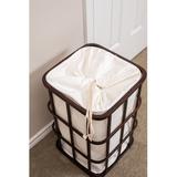 Ebern Designs Bamboo Baby Square Laundry Hamper Bamboo in Blue/Brown | 22.5 H in | Wayfair 7691ACC6462841ECBB0EB6CDB30E0130