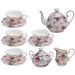 Grace's Tea Ware 11 Piece Porcelain Rose Tea Set Porcelain China/Ceramic in Pink | Wayfair TS-33701CL/11