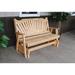 Millwood Pines Gauvin Fanback Outdoor Glider Bench Wood in Gray/Brown | 41 H x 52 W x 27 D in | Wayfair A79F0F0AB2434253B62710E2105D1D3A