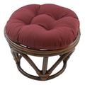 World Menagerie Round Indoor Ottoman Cushion Polyester/Cotton Blend in Red | 4 H x 18 W in | Outdoor Furniture | Wayfair WRMG2726 42517881