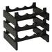 Symple Stuff Geis 9 Bottle Solid Wood Tabletop Wine Bottle Rack Wood/Solid Wood in Black | 14.5 H x 14 W x 10.75 D in | Wayfair WR33BK