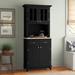 Andover Mills™ Presswood Dining Hutch Wood/Glass in Black | 72.25 H x 31 W x 16.75 D in | Wayfair BCE2B1DADAD746C8929BEC880FD70214
