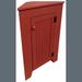 Gracie Oaks Brexlie Corner Display Stand Wood in Red | 34.75 H x 24.75 W x 10.5 D in | Wayfair 6E0E385BEA8C4AD4856386EED86492E3