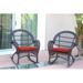 Darby Home Co Berchmans Wicker Rocker Chair w/ Cushions in Gray | 36 H x 35 W x 29 D in | Outdoor Furniture | Wayfair