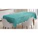 East Urban Home Turquoise Tablecloth, Small Dot Tiles Shape Simple Classical Creative Design, Rectangular Table Cover For Dining Room Kitchen Decor | Wayfair