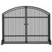 Gracie Oaks Regitze Single Panel Iron Fireplace Screen Steel in Black/Gray | 31 H x 39 W x 8 D in | Wayfair AF31B58F77AB4F89B03FE0EA7055657A