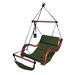 Arlmont & Co. Nagehan Polyester Chair Hammock Polyester in Green/Brown | 42 H x 39 W x 32 D in | Wayfair FRPK1564 42693678