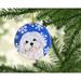 The Holiday Aisle® Maltese Winter Snowflakes Holiday Christmas Hanging Figurine Ornament Ceramic/Porcelain in White | 3 H x 3 W x 0.25 D in | Wayfair