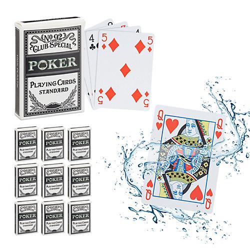 10 x wasserfeste Pokerkarten aus Plastik