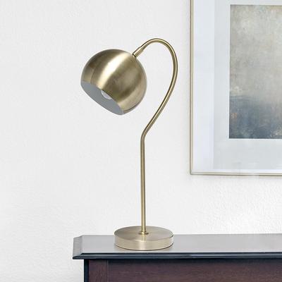 Lalia Home Antique Brass Metal Desk Lamp with Dome...