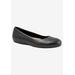 Wide Width Women's Sonoma Ballerina Flat by SoftWalk in Black (Size 12 W)